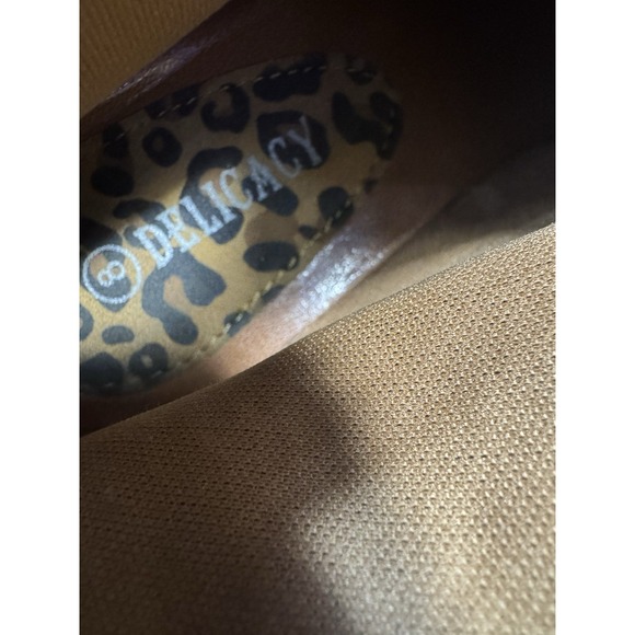 Delicacy Women's Leopard Print Platform Booties Lace-Up High Heel Size 8 - Picture 4 of 4